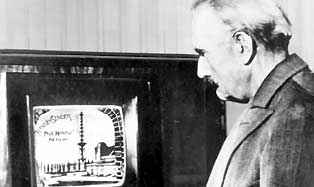 Paul Nipkow erlebt die Verwirklichung seines Fernsehsystems