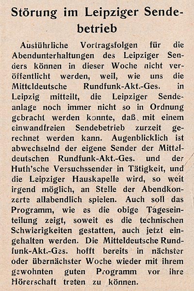 St&ouml;rungsmeldung