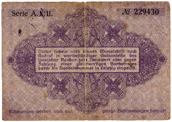 1923 - 1 Goldmark R&uuml;ckseite