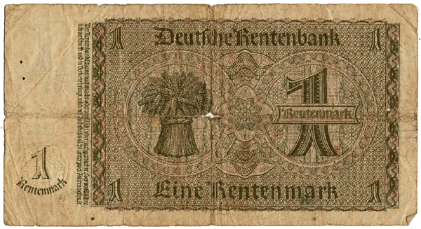 1937 - 1 Rentenmark R&uuml;ckseite